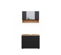 Vicco Ensemble de Meubles de Salle de Bain Irma, Chêne de Force doré/Anthracite, 2 pièces, Meuble Bas 80 cm