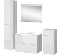 Vicco Ensemble de meubles de salle de bain Izan, 5 pièces, Blanc