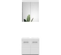 Vicco Ensemble de meubles de salle de bain Luna, 2 parties, Blanc