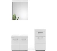 Vicco Ensemble de meubles de salle de bain Luna, 3 parties, Blanc