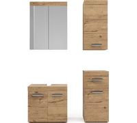 Vicco Ensemble de meubles de salle de bain Luna, 4 pièces, avec armoire suspendue, Chêne