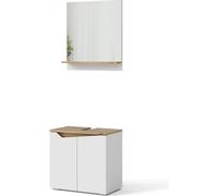 Vicco Ensemble de meubles de salle de bain Marelle, 2 parties, Blanc/Chêne Artisan