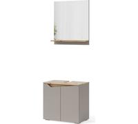 Vicco Ensemble de meubles de salle de bain Marelle, 2 pièces, Grège/Chêne Artisan