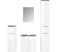 Vicco Ensemble de meubles de salle de bain Otis, 4 parties, Blanc