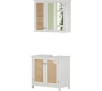 Vicco Ensemble de meubles de salle de bain Rosario, 2 pièces, Blanc