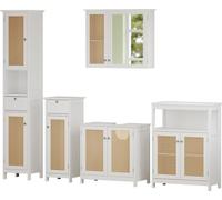 Vicco Ensemble de meubles de salle de bain Rosario, 5 pièces, Blanc