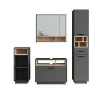 Vicco Ensemble de Meubles de Salle de Bains Beatrice, Anthracite/Sonoma, Kit 4