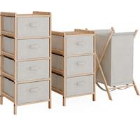 Vicco Ensemble de meubles de salle de bains Bruno, 3 pièces, Beige/Bois