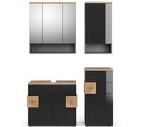 Vicco Ensemble de meubles de salle de bains Eden, Anthracite, 4 parties Anthracite G