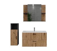 Vicco Ensemble de Meubles de Salle de Bains Irma, Anthracite/Artisan, 4 pièces