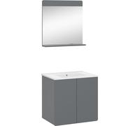 Vicco Ensemble de meubles de salle de bains Izan, 2 pièces, Gris
