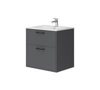 Vicco Ensemble de Meubles de Salle de Bains Lanco, Anthracite, 61x61.5cm avec lavabo