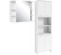 Vicco Ensemble de meubles de salle de bains Maris, 2 parties, avec armoire haute et armoire de toilette de salle de bains, Blanc