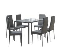 Vicco Ensemble de Table à Manger Grand, Gris, 120 x 75 cm Ensemble de 6 étagères
