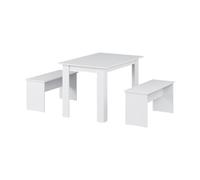 Vicco Ensemble de Table à Manger Sentio, Blanc, 112x73.6cm
