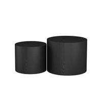 Vicco Ensemble de Tables Basses Giva, Noir, 48x48cm