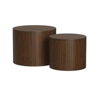 Vicco Ensemble de Tables Basses Tavilo, Noyer, 48x48cm