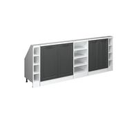Vicco Ensembles de Meuble de Rangement sous Pente Rion, Anthracite Maison de Campagne/Blanc, Lot de 5