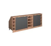 Vicco Ensembles de Meuble de Rangement sous Pente Rion, Anthracite-Or, 210cm Lot de 5 caissons 60 cm de Profondeur, adapté au Rangement Peu encombrant sous Les toits en Pente