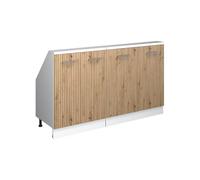 Vicco Ensembles de Meuble de Rangement sous Pente Rion, Artisan chêne/Blanc, Lot de 2