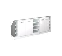 Vicco Ensembles de Meuble de Rangement sous Pente Rion, Blanc Brillant/Blanc, Lot de 5