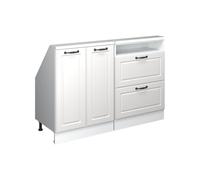 Vicco Ensembles de Meuble de Rangement sous Pente Rion, Blanc Campagne/Blanc, Lot de 2