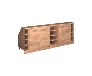 Vicco Ensembles de Meuble de Rangement sous Pente Rion, Chêne de Force doré/Chêne de Force doré, L210 x P60 cm Lot de 5, Gain de Place pour Les pièces mansardées