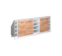 Vicco Ensembles de Meuble de Rangement sous Pente Rion, Chêne doré/Blanc, Lot de 5