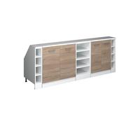 Vicco Ensembles de Meuble de Rangement sous Pente Rion, Sonoma/Blanc 210 x 60 cm