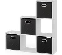 Vicco étagère , 105 x 107.5 cm avec bacs pliables opt.3, Blanc