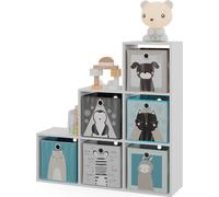 Vicco étagère , 105 x 107.5 cm avec boxes pliants opt.2, Blanc