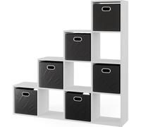 Vicco étagère , 142.4 x 143 cm avec 6 boîtes pliantes, Blanc
