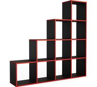 Vicco étagère , noir/rouge, 142.4 x 143 cm