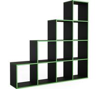 Vicco étagère , 142.4 x 143 cm, Noir/vert/Vert