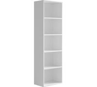 Vicco Étagère à livres Bob, 40 x 132 cm avec 5 compartiments, Blanc
