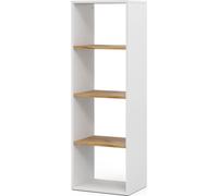 Vicco Étagère à livres Tomy, 40x120cm ,4 compartiments, Chêne blanc/force de l'or
