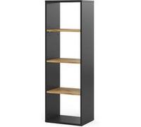 Vicco Étagère à Livres Tomy, Anthracite/chêne doré, 40x120cm,4 Compartiments