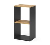 Vicco Étagère à Livres Tomy, Anthracite/chêne doré, 40x74cm | avec 2 compartiments ouverts, pour le rangement et la présentation de livres et de décorations