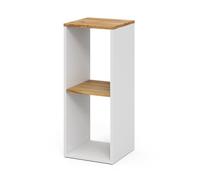 Vicco Étagère à Livres Tomy, Chêne Blanc/Force de l'or, 30x74cm | avec 2 compartiments ouverts, pour le rangement et la présentation de livres et de décorations