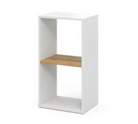 Vicco Étagère à Livres Tomy, Chêne Blanc/Force de l'or, 40x74cm avec 2 Compartiments Ouverts