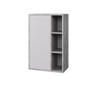 Vicco Etagère Berno, Béton/Blanc, 50.1x78.4cm avec 3 Compartiments Ouverts