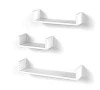Vicco étagère, Blanc, 60 x 10 cm Set de 3 casiers