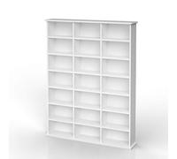 Vicco Étagère CD Jukebox, Blanc, 105.4x136cm, adapté à Une Utilisation sur Pied ou fixée au Mur