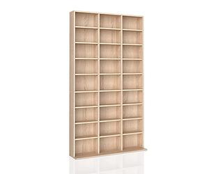 Vicco Étagère CD Jukebox, Sonoma, 102x178cm, pour Un Rangement des médias autoportant ou Mural