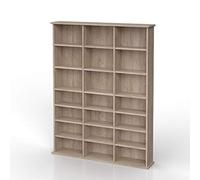 Vicco Étagère CD Jukebox, Sonoma, 105.4x136cm, adapté à Une Utilisation sur Pied ou fixée au Mur