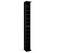 Vicco Étagère CD, Noir, 21x183.6cm
