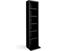 Vicco Étagère CD, Noir, 21 x 91.8 cm