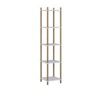 Vicco Étagère d'angle Bivio, Blanc/pin, 30x133cm 5 Surfaces de Rangement