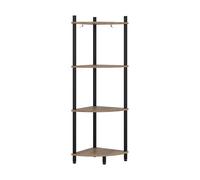Vicco Étagère d'angle "Bivio", Chêne doré/Anthracite 29 x 102.5 cm | avec 4 compartiments de rangement, adapté pour un rangement peu encombrant dans les coins de la pièce