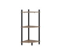 Vicco Étagère d'angle Bivio, Chêne doré/Anthracite, 29x72cm avec 3 Compartiments de Rangement, adapté pour Un Rangement Peu encombrant dans Les Coins de la pièce
